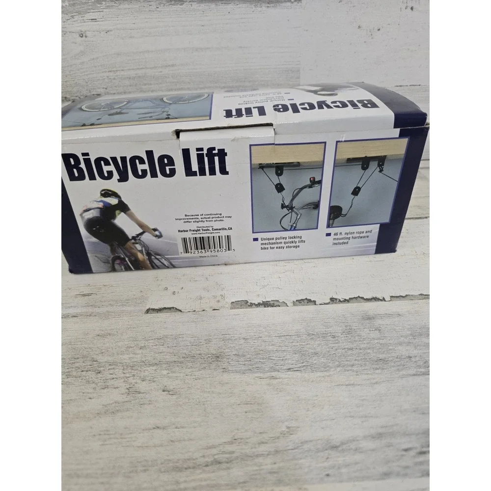 Harbor Freight Tools Bicycle Lift Ceiling Mount Hoist Garage Storage 95803 NEW
